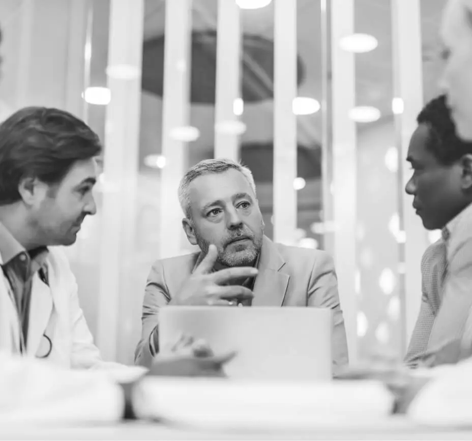 A group of colleagues in a meeting.